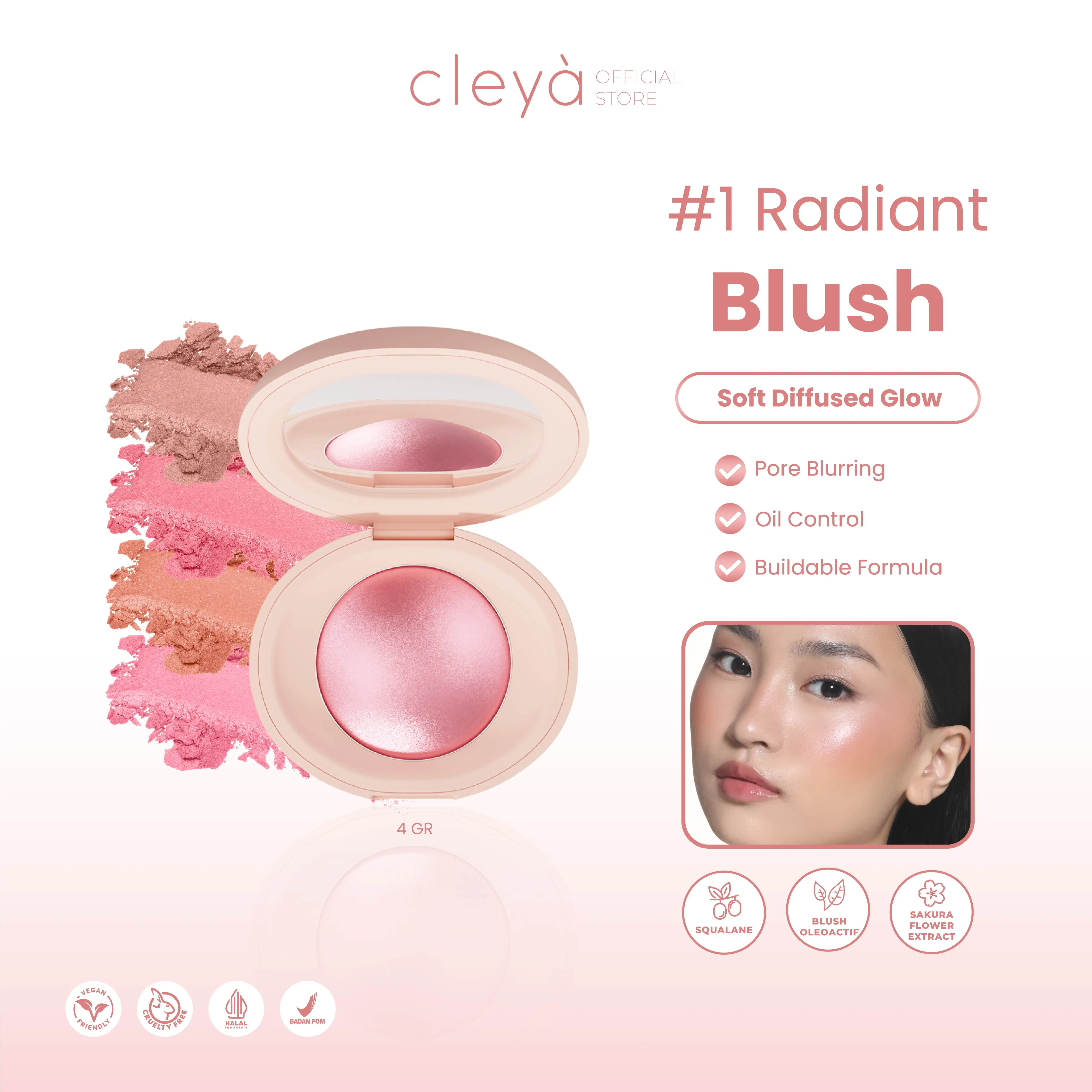 Cleyà Radiant Sheen Blush