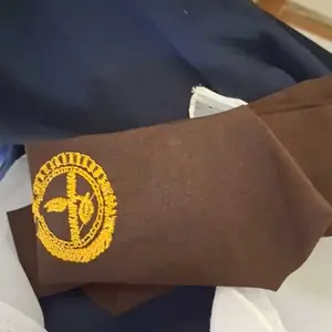 Dasi Pramuka Panjang Langsung Pakai Logo Bordir Tunas Kelapa untuk Cowok & Cewek Aktivitas Pramuka Bahan Seragam Jahitan Rapih Panjang 110 cm