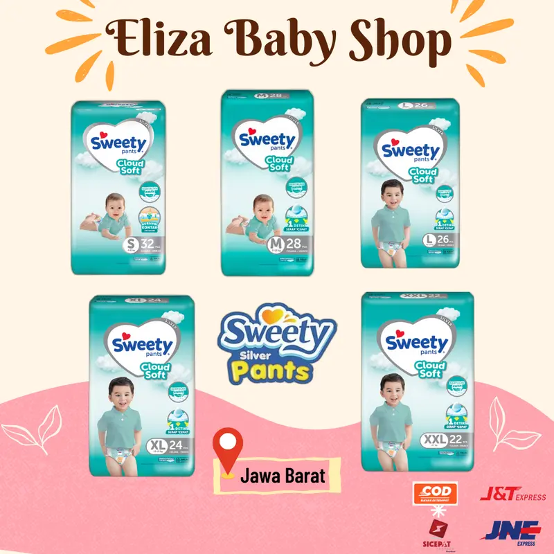 (PROMO 1 BALL) Mamy Poko, Merries, Baby Happy, Sweety, Happy Nappy, Sensi, Makuku dan merek yang lainnya ukuran NBS, S,M,L,XL,XXL. Bayi Diapers 3