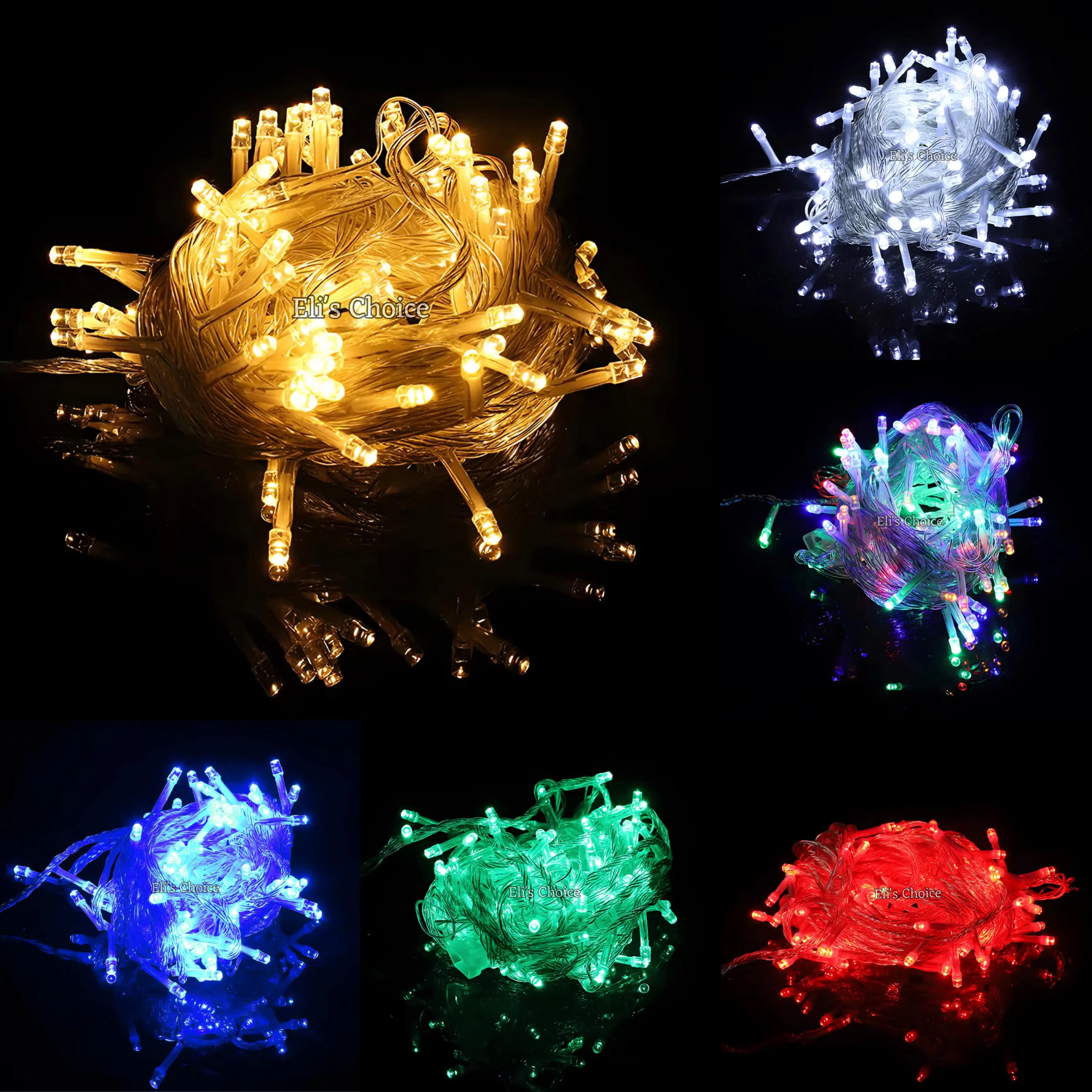 Lampu LED 10 METER PREMIUM WARNA WARNI / Lampu Tumblr Natal Isi 100 LED Colokan Listrik