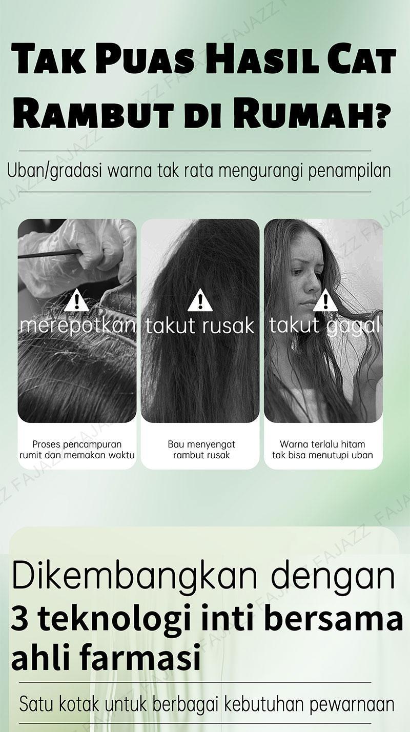 【Fajazz】【5 Bungkus x 30ml】Pewarna Rambut Fajazz Hitam/Coklat Pewarna Rambut Pewarna Rambut Alami Pewarna Rambut Gelembung Menutupi Rambut Beruban Warnai Rambut Anda di Rumah