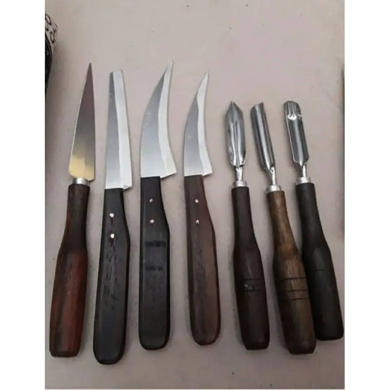 GARNISH SET TANPA DOMPET ISI 7||Pisau Garnish Ukir Buah Dan Sayur Tumpeng Carving 2