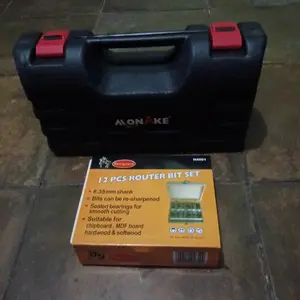 RETTO Mesin Trimer KAYU - profil kayu - paket mesin profil plus 12 pcs mata mesin propil lengkap