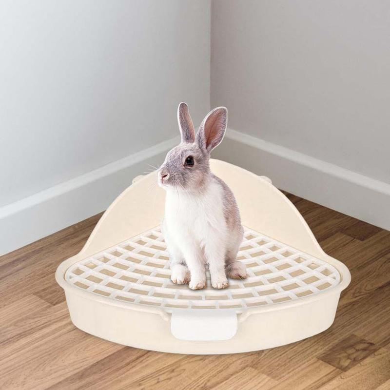 SPUNO Pan Keep Paws Dry Bedding Box Ferrets Bunny Potty Trainer Pet Supplies Ferrets Potty Tray Rabbit Litter Box Rabbit Pee Pad Pet Toilet Potty 1