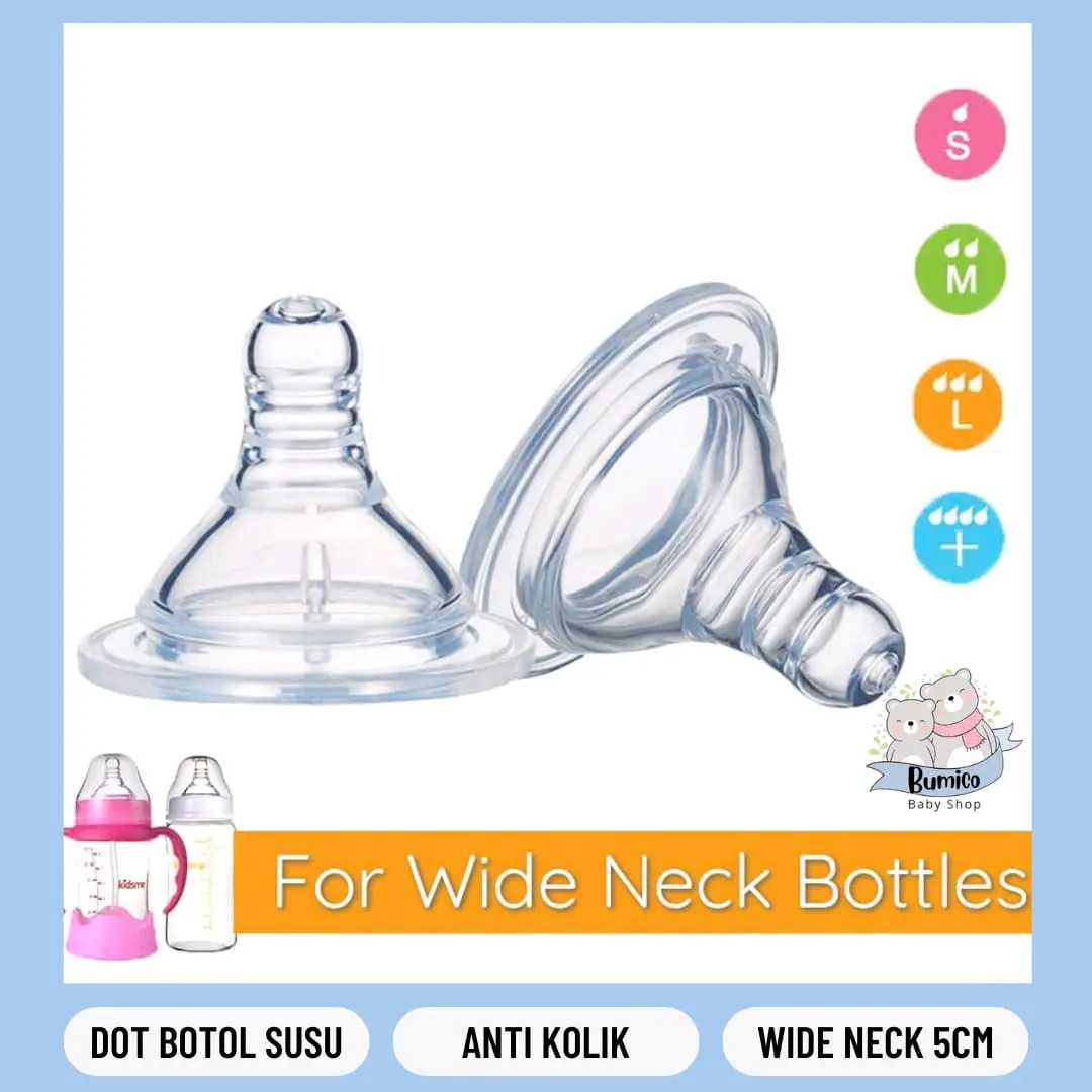Dot Botol Susu Peristaltik WIDENECK 5cm Anti Kolik Dot Bayi
