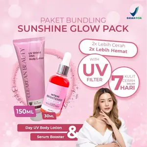 Paket Bundling SUNSHINE Serum dan DAY Lotion UV Filter GLOW PACK - 2x Lebih Cerah dan 2x Lebih Hemat