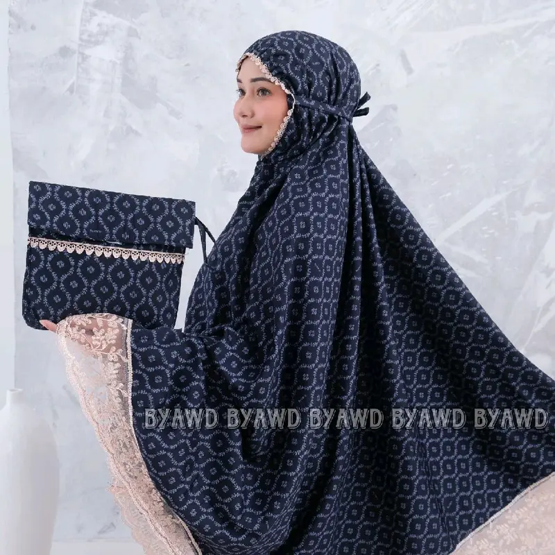 SEO ADHINATASHOP-mukena dewasa 2in1 printing shiren cocok han taran /Autumn Orange Muslim Renda mukenamurah cantik anggun 3