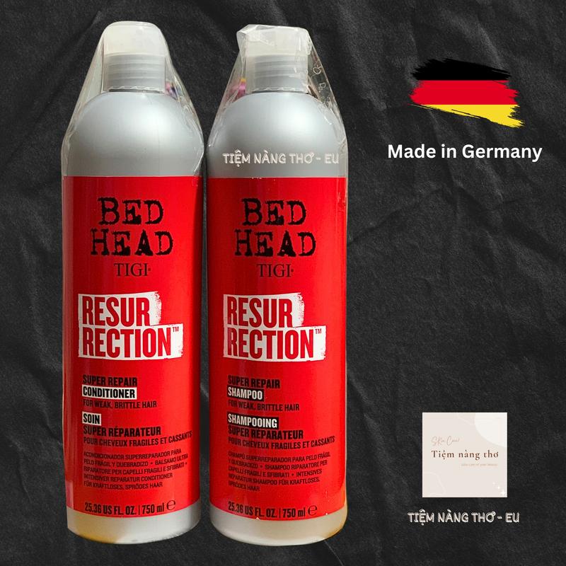 (Xuất Đức, mua tại Đức) Cặp Dầu Gội Xả TIGI Đỏ 750ML (ảnh thật Tiệm chụp) Nữ daucap  chinhhang dầu _ combo daugoi cap dành cho da dầu hotro kiem dau mềm mượt tóc không chứa sunfat