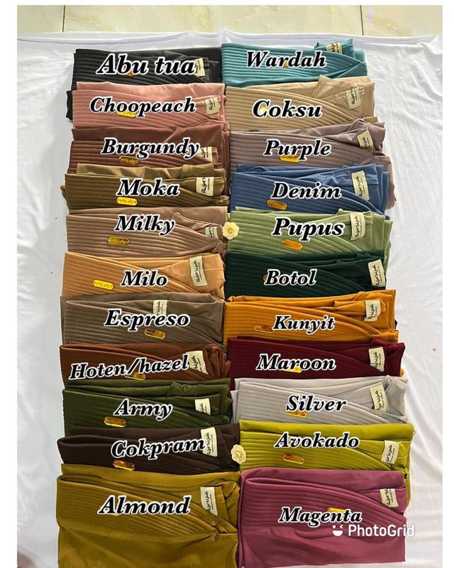 (PAKET 3 PCS) Bergo hamidah jersey akrilik size L Embos Jilbab Hitam Lembut 2