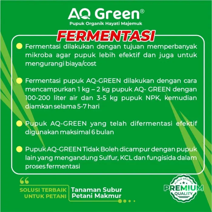 Aq Green Gold 1000 grm Pupuk Untuk Karet Sawit Pelebat Buah Penyubur Tanah Peningkat Hasil Panen 5