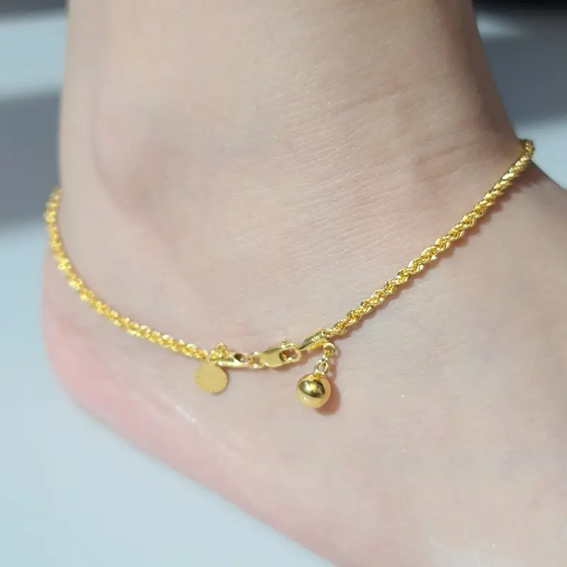Gelang Kaki Gold Model Rante Lilit Tambang Kadar 8K/37.5% Emas Muda Mulai 2.20gr 0