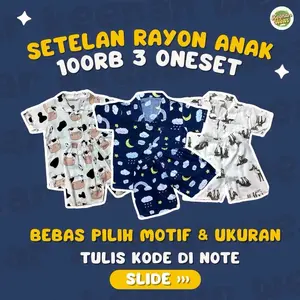 Setelan RAYON Anak Bisa Pilih Motif Lucu Bahan Rayon Viscose Celana Pendek Fashion Lengan pendek Oneset Anak Baju baju labubu anak