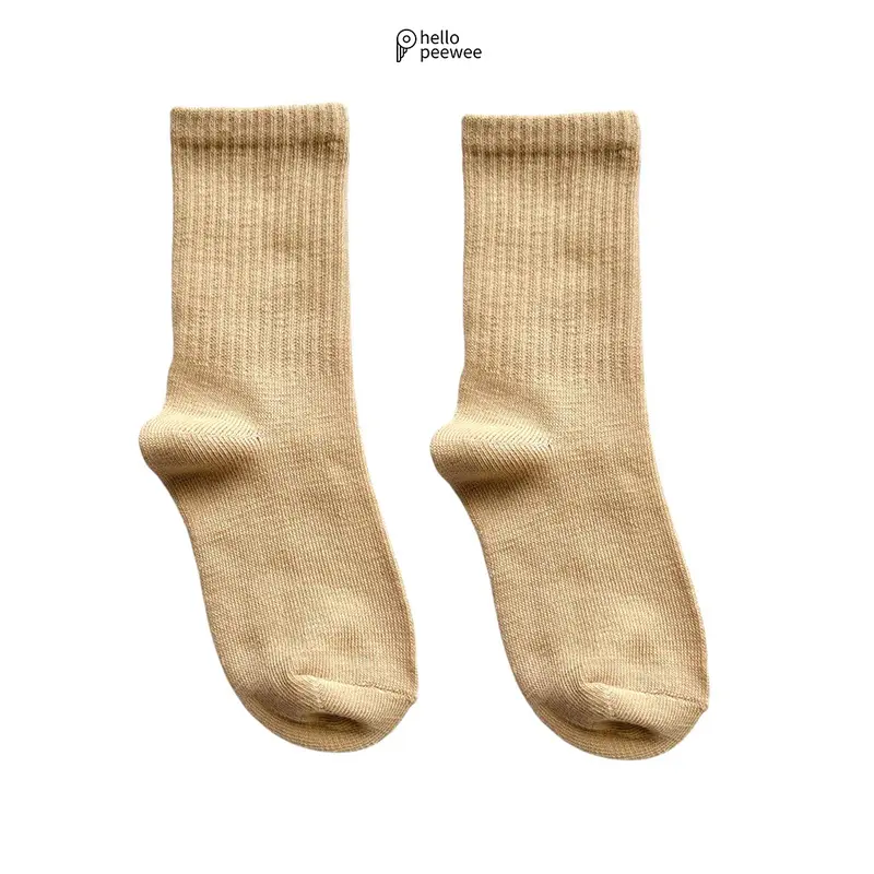 PEEWEE Kaos Kaki Anak Kids Socks Oldschool Polos Basic Series Unisex 0-6 Tahun Bayi 3