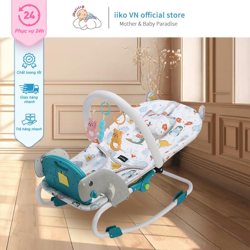 Ghế Bập Bênh Ghế Nằm Cho Bé Ghế Bập Bênh Đung Đưa Trẻ Em Có Thanh Đồ Chơi Và Đàn Phát Nhạc Voi