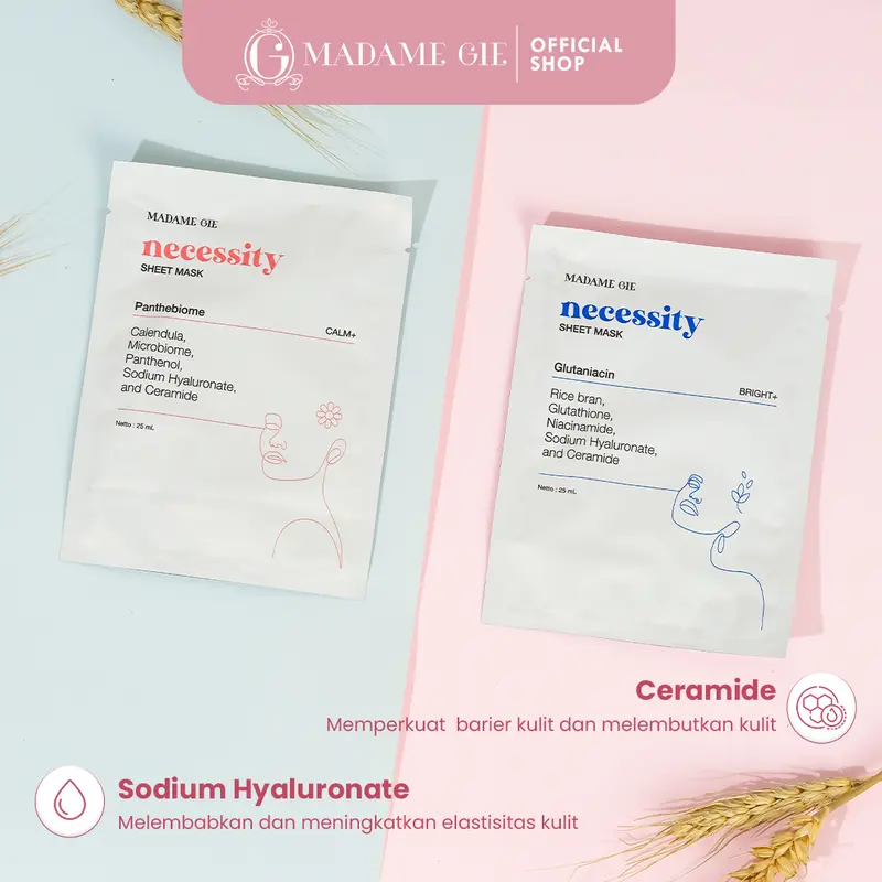 [FREE POUCH] [30 PCS] Madame Gie Necessity Sheet Mask - Masker Perawatan Wajah 7