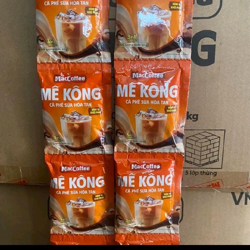 1 DÂY (10 GÓI) CÀ PHÊ SỮA HÒA TAN MACCOFFEE MÊKÔNG (10góix22gr)