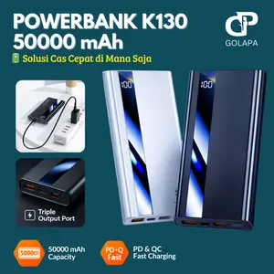 GOLAPA Powerbank K130 50000mAh 120W Fast Charging PD QC Digital Display 4 Port for iPhone Android