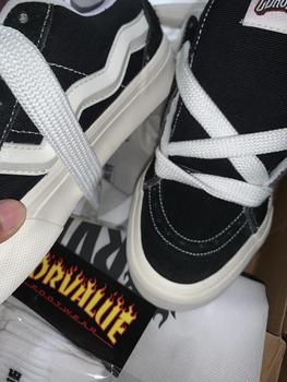 Product Review of Corvalue - Sepatu Sneakers Unisex Pria Wanita Otaru Black White Shoes Casual Sneakers Hitam from z**🎱 0