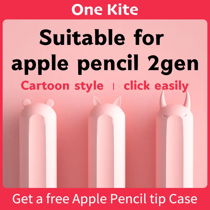 Vintage Ultra Thin Pen Case for Apple Pencil 2 1 Gen Anti-slip Stylus Sleeve Cartoon Soft Silicone Protective Cover