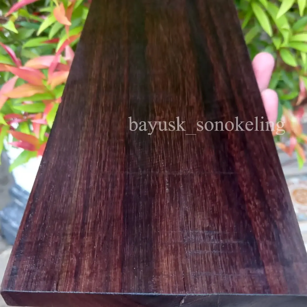 Kayu sonokeling rosewood full galih ukuran 1 x 10 x 65 - 75 cm