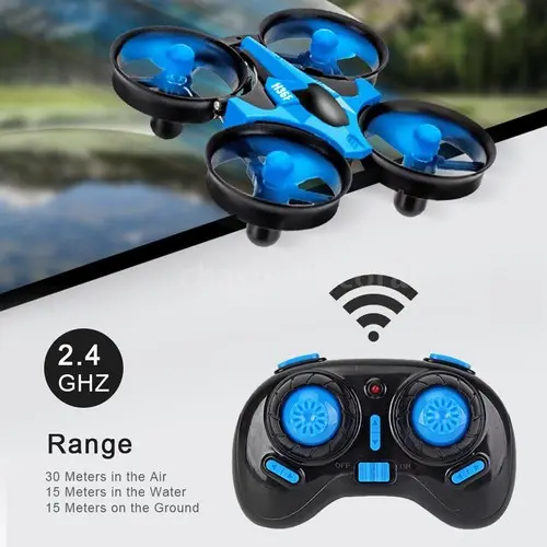 Drone Mini Murah JJRC H36F H101 Terzetto Ground Water Air Racing Boat perahu 3 in 1 1