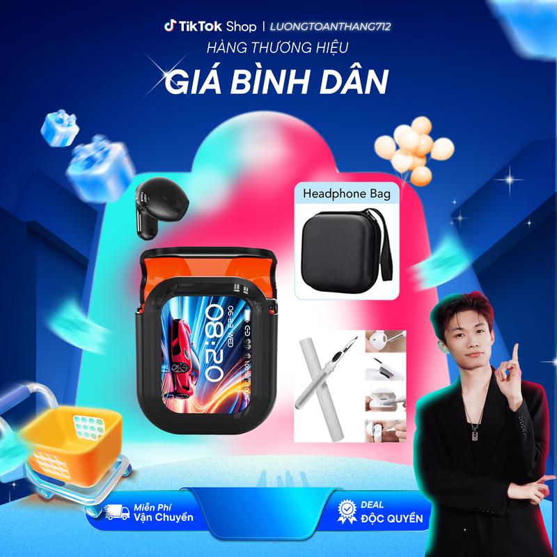 Tai Nghe TWS Màn Hình Màu Thông Minh HTC NE20, Liên Kết Độc Quyền Cho Tonychungne Tai nghe Bluetooth, 134 ngôn ngữ, Dịch AI, Thiết bị theo dõi GPS chống thất lạc, Màn hình cảm ứng thông minh, Cuộc gọi HD, Hiển thị lời bài hát và hình nền trực tiếp