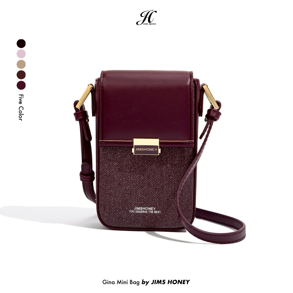JIMS HONEY GINA MINI BAG  Tas Selempang Slingbag Cewek Jimshoney Trendy Elegan Kulit