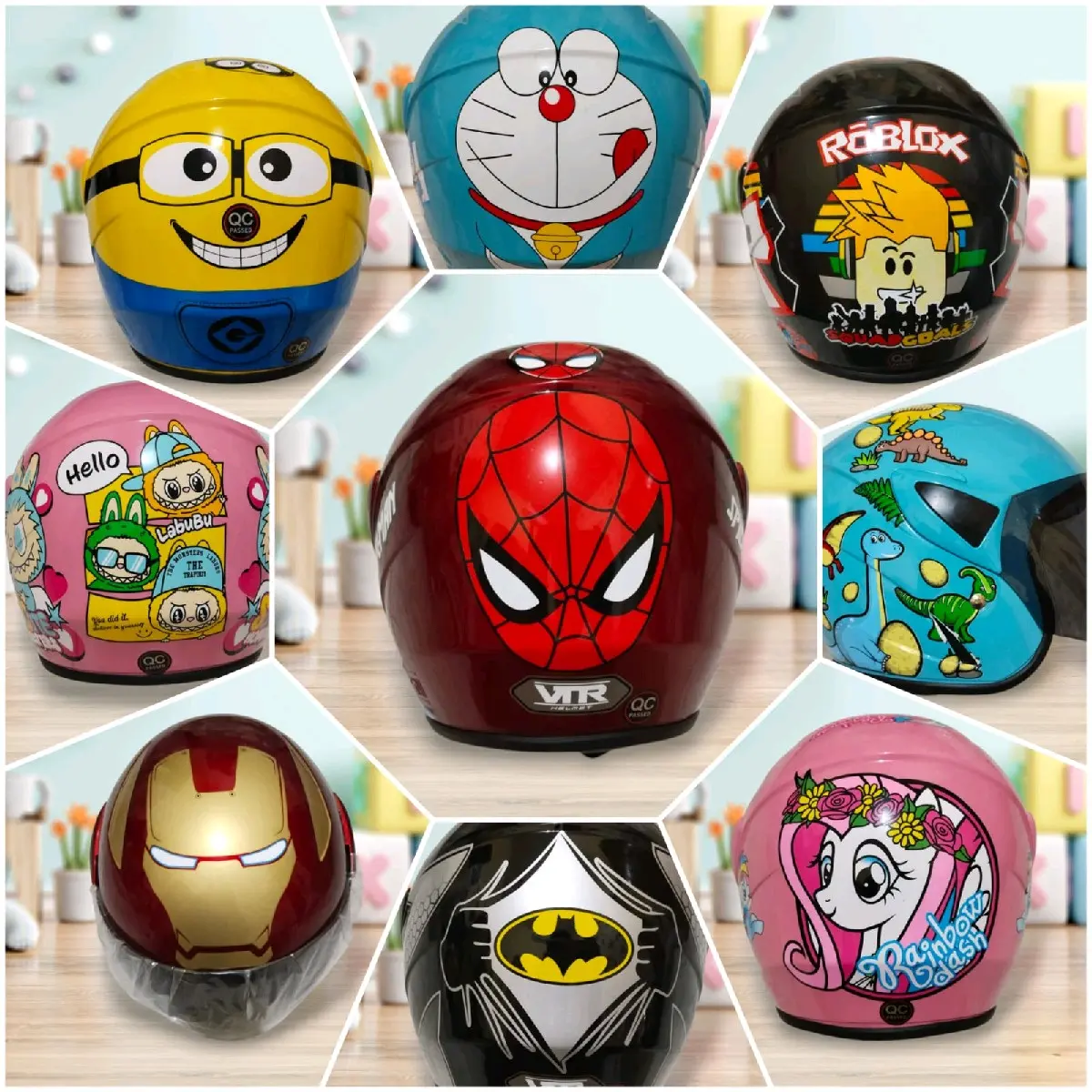 HELM ANAK LAKI2 DAN PEREMPUAN KARAKTER UNTUK TK SD 4-8 TAHUN HELM Motorcycle Helem