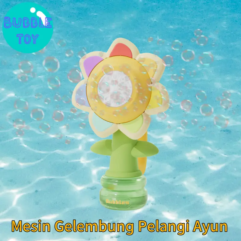 Bunga Matahari Mesin Gelembung Pelangi Ayun/ Toys Water/Basoka Mainan/ Tembakan Sabun Toys/Anak Laki Laki Mainan /Anak Games Hadiah Bubble Plastik