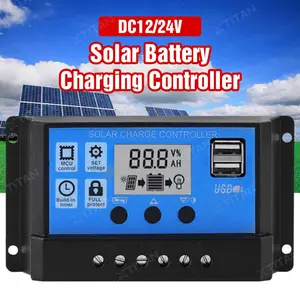 Solar Charge Controller LCD LED Display Solar PWM 12V/24V 50A 60A USB Panel Surya Charge Cell PWM /controller solar panel/controller