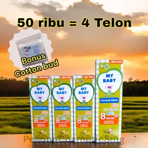 4 MINYAK TELON MY BABY / MINYAK TELON MY BABY (1) 60 ML, (3) 30 ML, (1) BONUS COTTON BUD