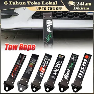 Towing Strap Depan Premium Universal Cocok Untuk Semua Mobil / Tali Derek Mobil Dummy Towing Hook Kain