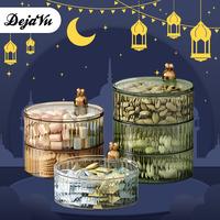 Gambar 【Lebaran Exclusive】Dejavu Toples Putar Kue Kering Lebaran Tempat Penyimpanan Susun Snack Permen Storage Jar Transparan HSB833 - 2T-Putih dari Dejavu_NEW Kab. Tangerang 1 Tokopedia