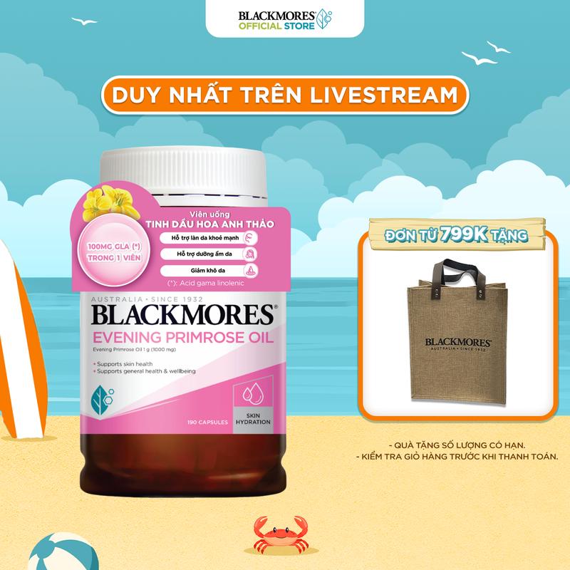 Tinh Dầu Hoa Anh Thảo Hỗ Trợ Cân Bằng Nội Tiết Tố BLACKMORES Evening Primrose Oil Lọ 190 Viên