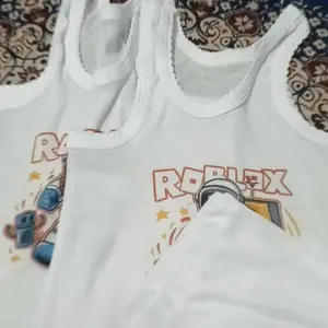 6 Pcs Kaos Dalam Anak Laki-Laki Putih Motif karakter ROBLOX / Singlet Anak Katun Motif Sablon Printing