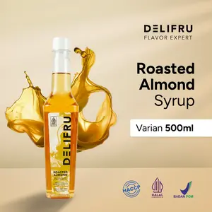 Syrup Roasted Almond Delifru 500 Ml - Sirup Kacang Almond Panggang Premium