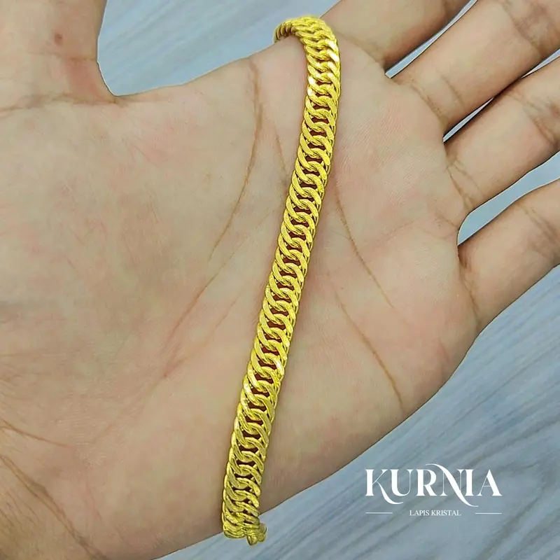 Gelang Model Lipan Motif Susun Double Perhiasan Lapis Kristal Bracelets - Kurnia Lapis Kristal gelangrantai gelang  lipan gelang  lipan  terbaru sisik 1