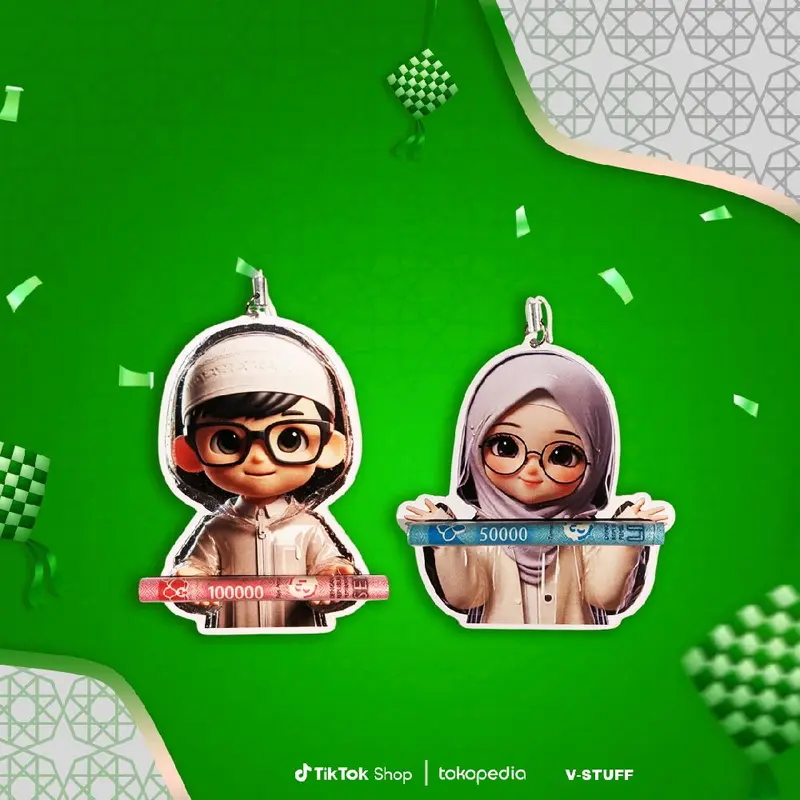 AMPLOP THR LEBARAN KARAKTER | ENVELOPE FOR EIDIYAH | BY V-STUFF | HADIAH UNIK KARAKTER KERTAS TEBAL 310GR TALI 1