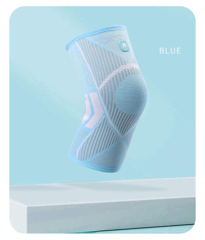 Product Introduction of KOKOSSI 1Piece Knitted Sports Fitness Kneepad Anti Slip Four Sided Elastic Nylon Breathable Sweat Absorbing Knee Sleeve 23