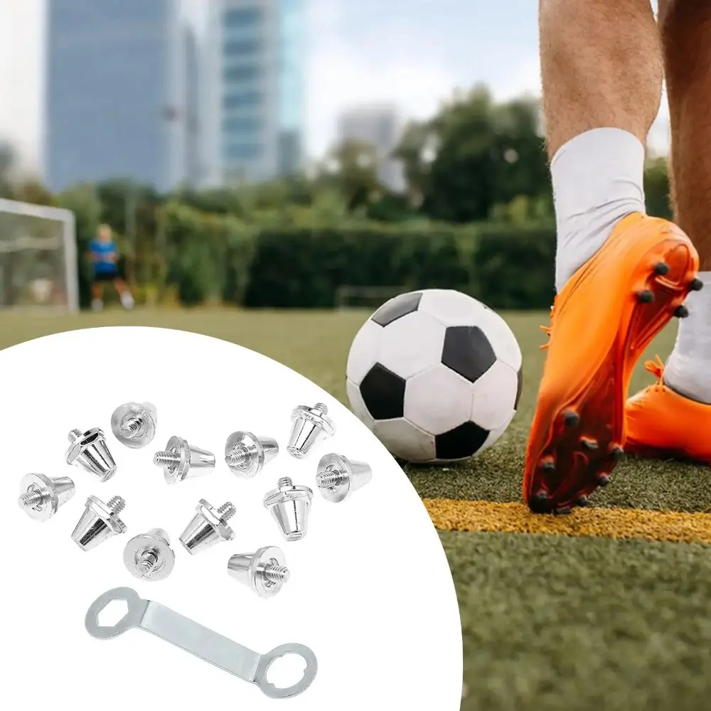 10PCS Outdoor Sports 11mm/13mm/15mm Football Shoe Spikes Non-slip Replacement Football Shoe Studs Fast Lock Universal Football Boot Spikes Athletic Sneakers