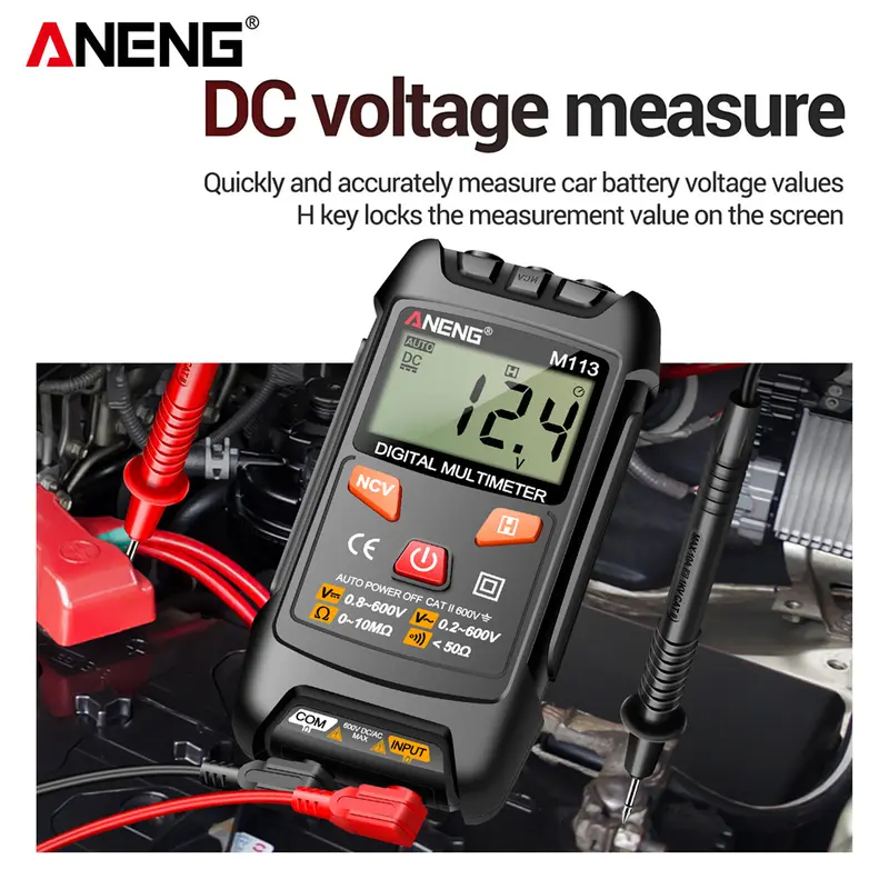 ANENG Digital Multimeter Portable NCV Non Contact 1999 Count 600V - M113 - Black 2