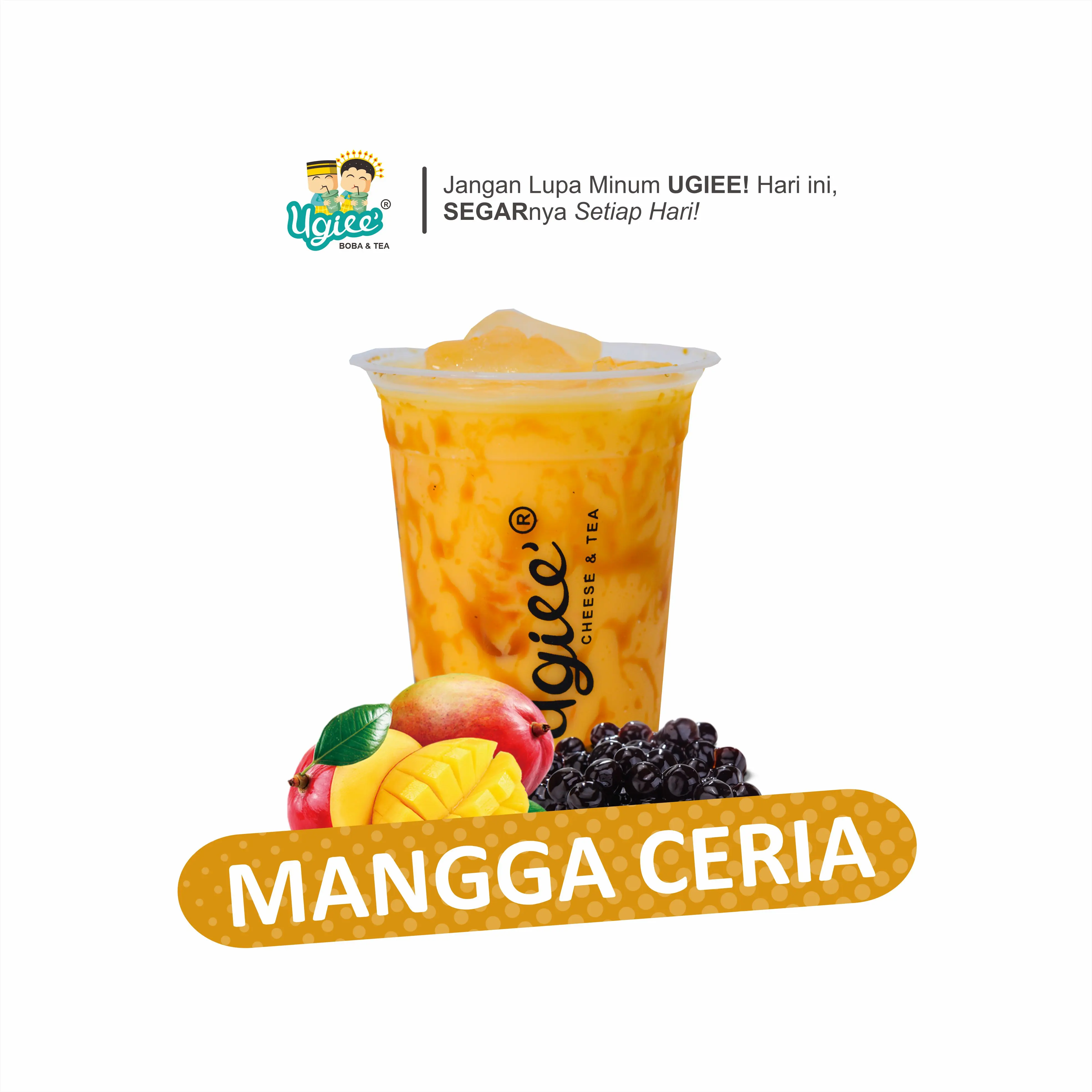 Mangga Ceria 16oz - Isi 1 sachet Bubuk Minuman Racikan UGIEE Boba & tea
