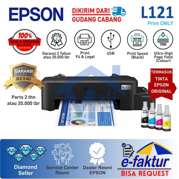 Gambar PRINTER EPSON L121 L-121 L 12 A4 Pengganti L120 L-120 Print Only Garansi Resmi dari Mall IT Jakarta Kota Administrasi Jakarta Timur Tokopedia