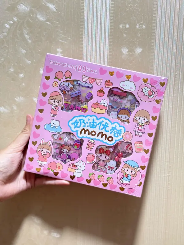 【CM】【Per Box】 Stiker Aesthetic / Sticker Karakter Lucu / Sticker Waterproof Isi 100 Lembar 5