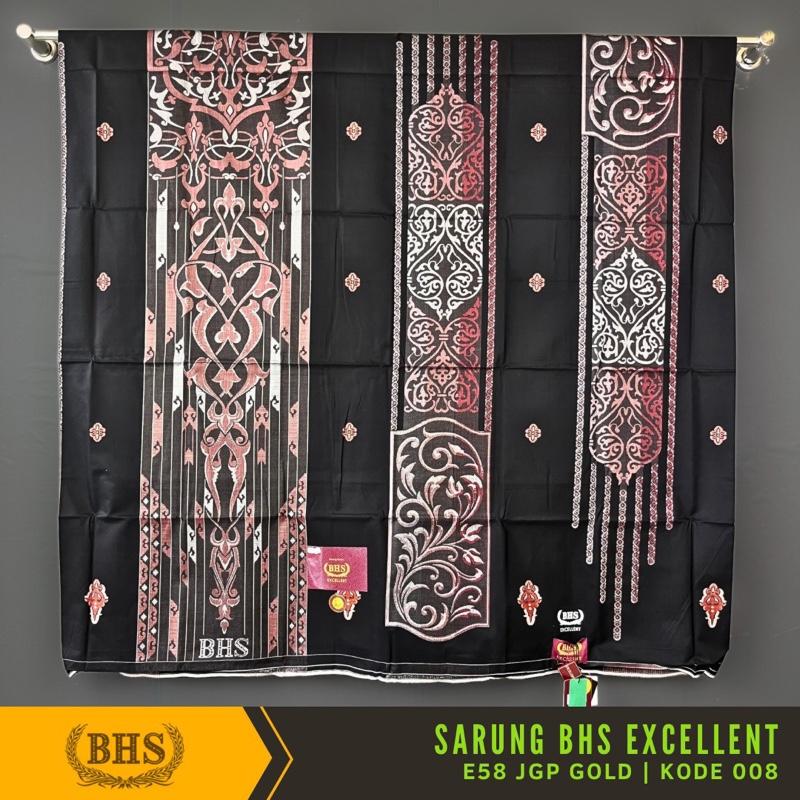 Sarung BHS Excellent JGP Gold Motif E58 Jacquard Full Timbul Sarung Tenun Elegan dan Berkualitas Kombinasi Jacquard Songket [Garansi Original] 1
