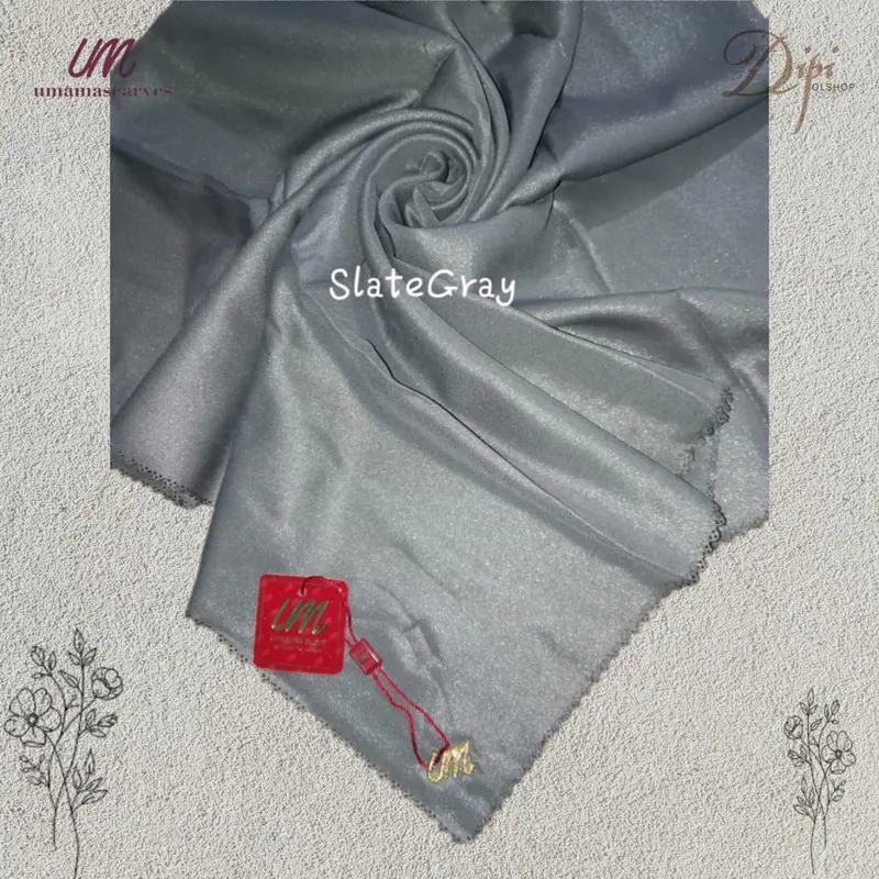 Luxury Plain lc Hijab Umama Scraf Jilbab Segi Empat Voal Tyspan Lasercut Kerudung 4