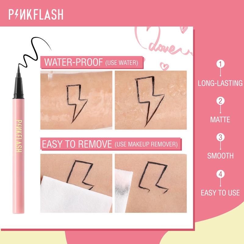 [Official] PINKFLASH #OhMyLine Eyeliner Pensil Hitam Anti Air Tahan Lama- Up to 12hours PF-E01 5