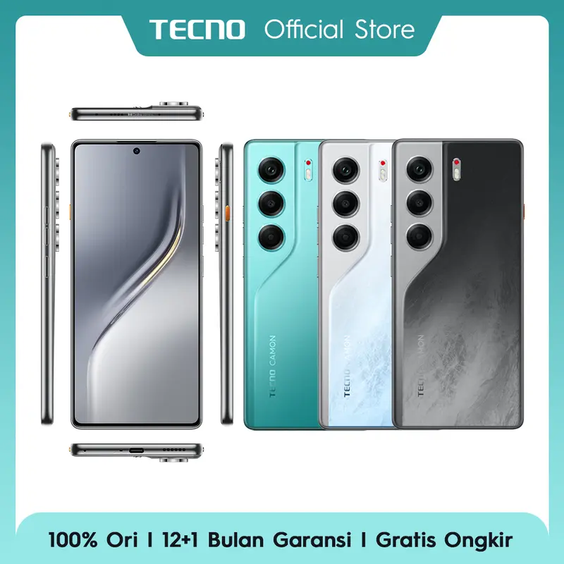 [FlashSnap] TECNO CAMON 40 - 8+8GB*/256GB, 50MP Sony + 8MP Ultra Wide Camera, 32MP Front Camera, 120Hz AMOLED, IP66, 5200mAh+45W, Garansi 12+1 Bulan 7