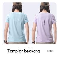 Gambar ECOISM Kaos Lari Wanita Baju Olahraga Lengan Pendek Dry Fit Gym Outdoor Yoga Sport running pilates - Black, M dari ECOISM Official Store Kota Bekasi 5 Tokopedia