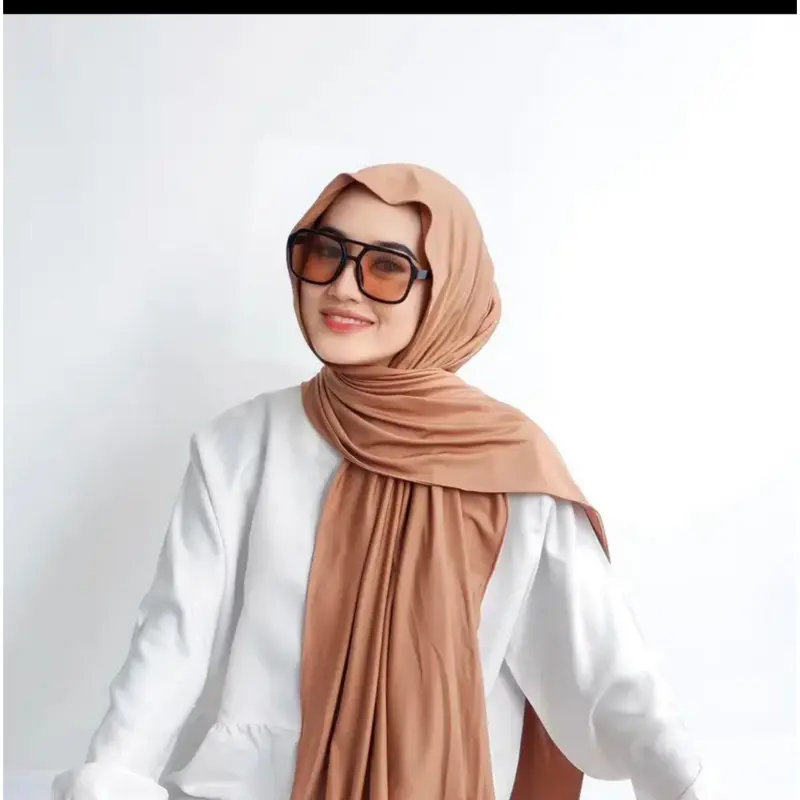PASHMINA KAOS JERSEY | PASHMINA KAOS MUSLIM | HIJAB CANTIK PASHMINA PANJANG DEWASA| KERUDUNG WANITA PASHMINA JERSEY | PASHMINA SYAL TANPA PAD 7